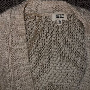 BKE Women's Textured Cream Cardigan